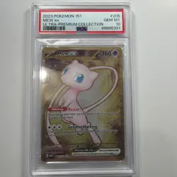 2023 Pokemon 151 Mew ex 205/165 Gold Metal UPC Promo PSA 10 Gem Mint - Image 1