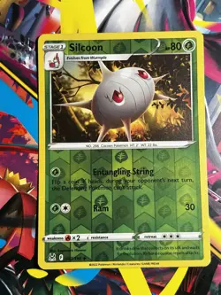 Pokemon - Silcoon - 007/196 - Reverse Holo - Lost Origins - NM - Image 1