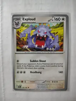 Exploud 150/182 Paradox Rift Uncommon NM Pokemon TCG - Image 1