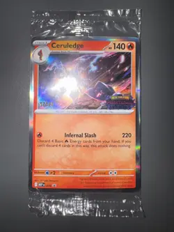 Pokemon TCG Phantasmal Flames STAFF Stamped Prerelease Promos MEP Sealed 4 Pack - Image 1