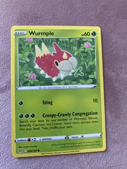 Pokemon Card 006/196 WURMPLE - LOST ORIGIN - COMMON - NM - Image 1