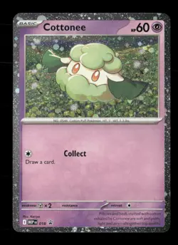 Cottonee (Cosmos Holo) 018 Holo ME: Mega Evolution Promo NM/M Pokemon - Image 1