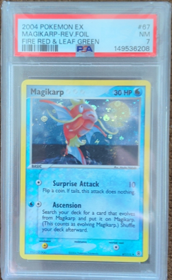 Pokemon TCG Magikarp EX FireRed & LeafGreen 67/112 Reverse PSA 7 RARITY ERROR - Image 1