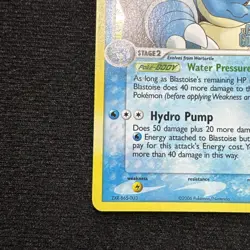 Pokemon TCG BLASTOISE 14/100 Reverse Holo. EX Crystal Guardians. Rare. Excellent - Image 2