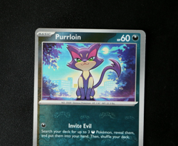 Pokemon Card - Purrloin 055/086 White Flare English - Master Ball Reverse - NM ⭐ - Image 2