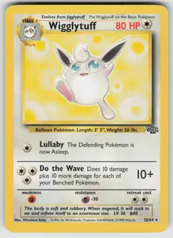 Wigglytuff 32/64 Rare Jungle Pokemon Unlimited Moderately Played - Image 1