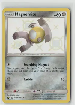 Magnemite SV27/SV94 Shiny Rare Hidden Fates Shiny Vault Pokemon Lightly Played - Image 1