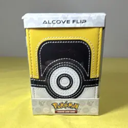 Ultra PRO Pokemon TCG Alcove Flip Deck Box 100ct Yellow Magnetic Closure - Image 1