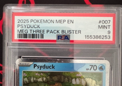 *MINT PSA 9* Psyduck Cosmo Foil, Black star Promo 007, Pokemon Mega Evolution - Image 4