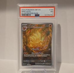 Pokemon TCG PSA 7 Ninetales 199/197 Obsidian Flames IR EN Holo 2023 - Image 1