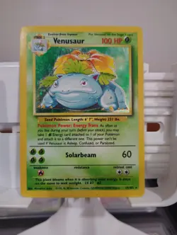 Pokemon TCG Venusaur Holo Rare 015/102 Base Set Unlimited English 1999: HP - Image 1