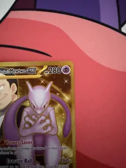 Team Rocket’s Mewtwo ex 240/182 Hyper Rare Gold Pokemon Destined Rivals NM - Image 3
