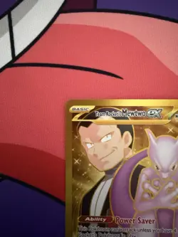 Team Rocket’s Mewtwo ex 240/182 Hyper Rare Gold Pokemon Destined Rivals NM - Image 4