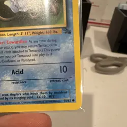 Pokemon TCG Tentacool 56/62 Fossil Unlimited Common Regular EN - Image 4