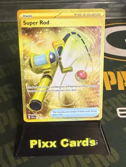 Pokemon TCG Super Rod 276/193 Paldea Evolved Gold Holo Full Art - Image 1