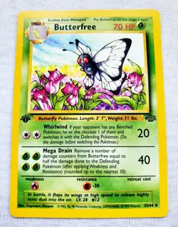 1ST EDITION Wizards Coast BUTTERFREE Jungle 33/64 Non Holo Rare 1999 Pokemon - Image 3
