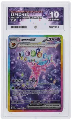 Mega Espeon Ex 155/131 Pokemon Mega Evolution - ACE 10 PERFECT SUBGRADES - Image 1