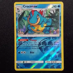 Croconaw 19/73 Reverse Holo Common Shining Legends Pokemon Moderately Played - Image 1