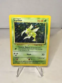 Scyther Holo Rare Jungle Pokemon Base Set Unlimited Holofoil 10/64 LP - Image 1