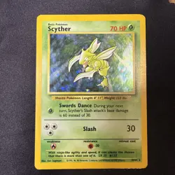 Scyther Holo Rare Jungle Pokemon Base Set Unlimited Holofoil 10/64 LP - Image 3