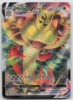 Meowth VMAX SWSH005 Sword & Shield Promo Pokemon Holo LP Promo - Image 1