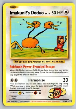 ImakuniU's Doduo 112/108 Secret Rare Evolutions Pokemon Lightly Played - Image 1