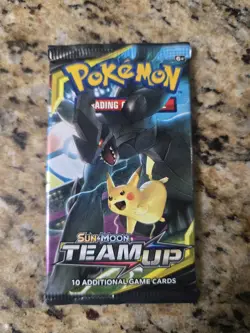 Pokemon Sun & Moon Team Up Booster Pack Zekrom and Pikachu - Image 1