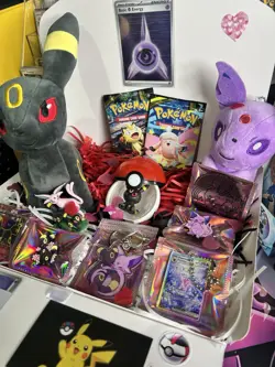 Pokemon Umbreon And Espeon Mix Gift Box With Plushies Boosters And More cute - Image 2