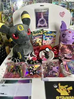 Pokemon Umbreon And Espeon Mix Gift Box With Plushies Boosters And More cute - Image 3