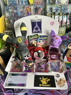 Pokemon Umbreon And Espeon Mix Gift Box With Plushies Boosters And More cute - Image 4