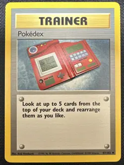 Pokedex 87/102 Base Set BS Uncommon Non-Holo Pokemon LP - Image 1