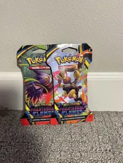 Pokemon TCG Mega Evolution Phantasmal Flames Sleeved Booster Pack Lot Of 2 - Image 1