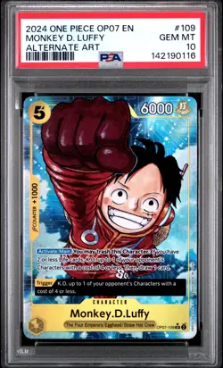Alternate Art Monkey D. Luffy One Piece 2024 OP07 500 Years Japanese #109 PSA 10 - Image 1