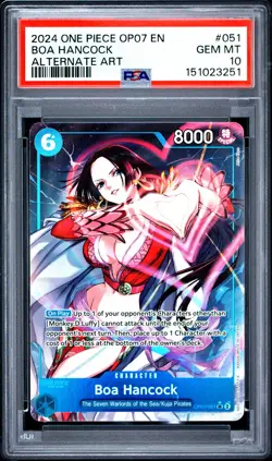 2024 ONE PIECE OP07-500 YEARS IN THE FUTURE ALTERNATE ART BOA HANCOCK PSA 10 - Image 1