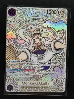 Monkey D. Luffy OP05-119 SP Gold Secret Rare English A Fist of Divine Speed - Image 1