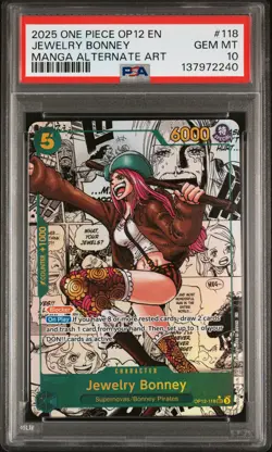 2025 ONE PIECE OP12-LEGACY OF THE MASTER #118 JEWELRY BONNEY PSA 10 - Image 1