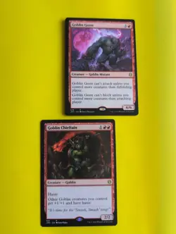 Goblin Goon & Goblin Chieftain. rare x2 JMP MTG 2 Card. - Image 1