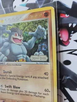 Machamp Legend Maker Reverse Holo Card 9/92 HUGE SWIRL - Image 2