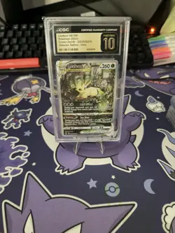 CGC 10 PRISTINE Leafeon VSTAR GG35 Crown Zenith Galarian Gallery Pokemon Card - Image 1