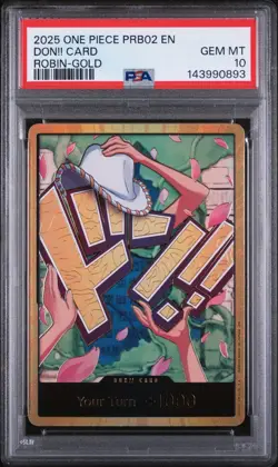 2025 ONE PIECE PRB02 NICO ROBIN-GOLD DON!! CARD PSA 10 - Image 1