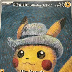Pokemon TCG: Van Gogh Pikachu with Grey Felt Hat SVP 085 Promo Card - Sealed - Image 2