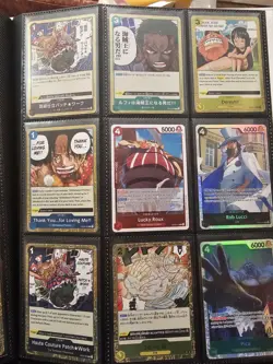 One Piece LOT OF 77 SR Foil Cards, Leader Cards, SEC Card, Binder Not Included - Image 2
