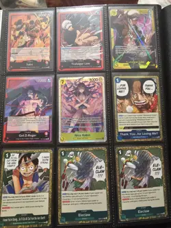 One Piece LOT OF 77 SR Foil Cards, Leader Cards, SEC Card, Binder Not Included - Image 3