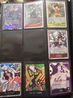 One Piece LOT OF 77 SR Foil Cards, Leader Cards, SEC Card, Binder Not Included - Image 4
