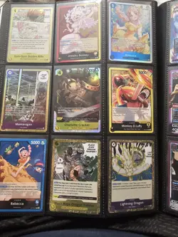 One Piece LOT OF 77 SR Foil Cards, Leader Cards, SEC Card, Binder Not Included - Image 5