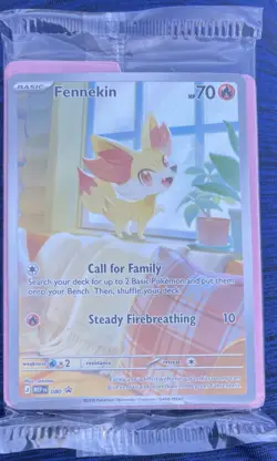 Pokemon TCG Fennekin 080 Promo Card Near Mint - Image 1