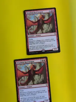 Wrathful Red Dragon x2. CLB rare MTG Card. - Image 1
