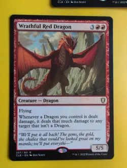 Wrathful Red Dragon x2. CLB rare MTG Card. - Image 2