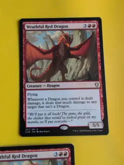Wrathful Red Dragon x2. CLB rare MTG Card. - Image 3