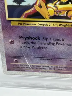 2002 Pokemon ABRA Legendary Collection #67/110 - Rev Foil PSA 7 NM - Image 2
